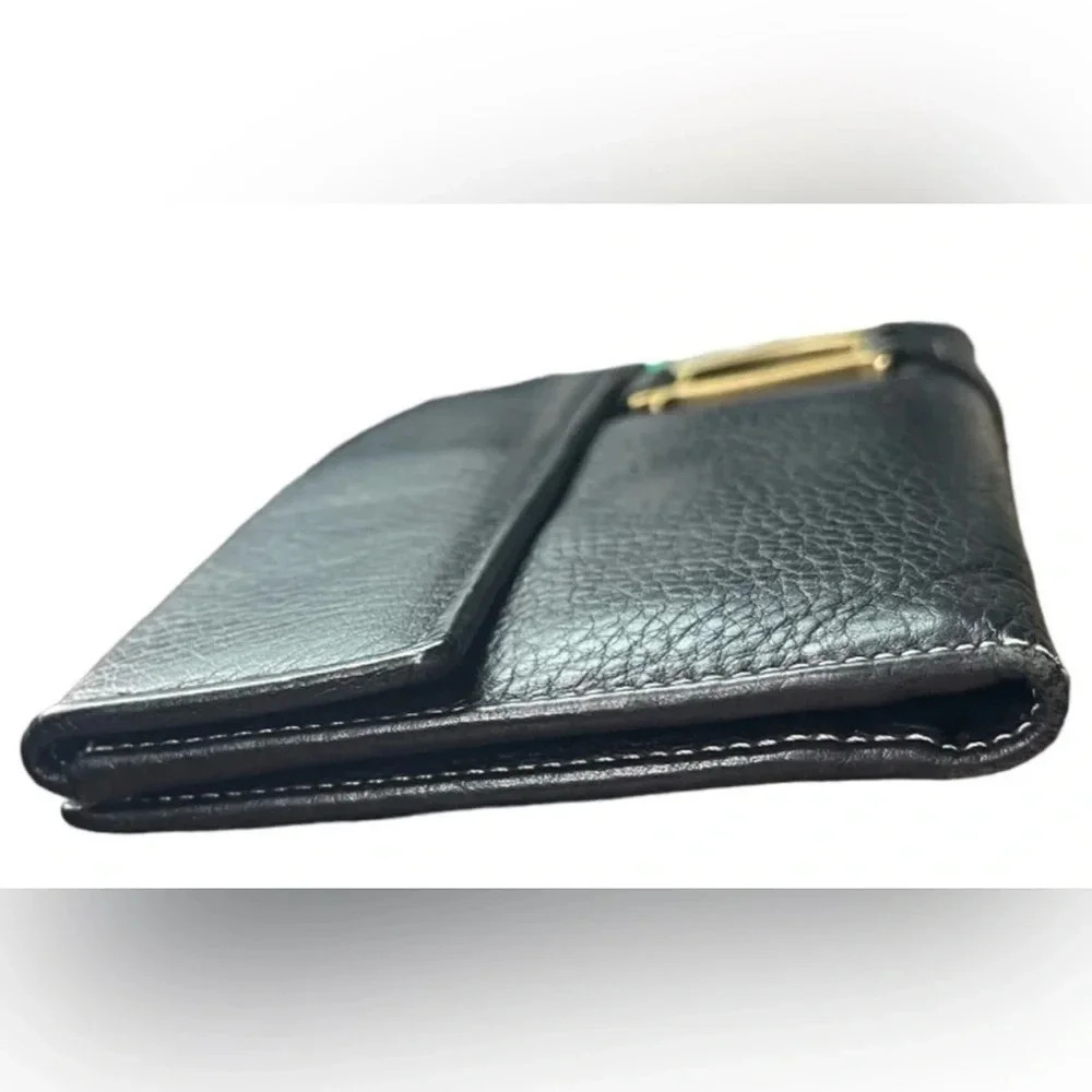 🖤Christian Dior🖤 | 2001 Black Pebbled Leather Trifold Long Wallet - Picture 8 of 14